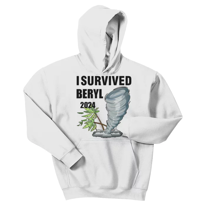 I Survived Beryl 2024 Support Squad Kids Hoodie