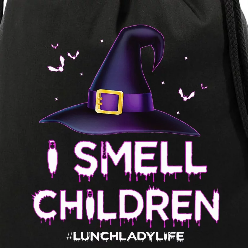 I Smell Children Lunch Lady Life Halloween For Lunch Lady Drawstring Bag