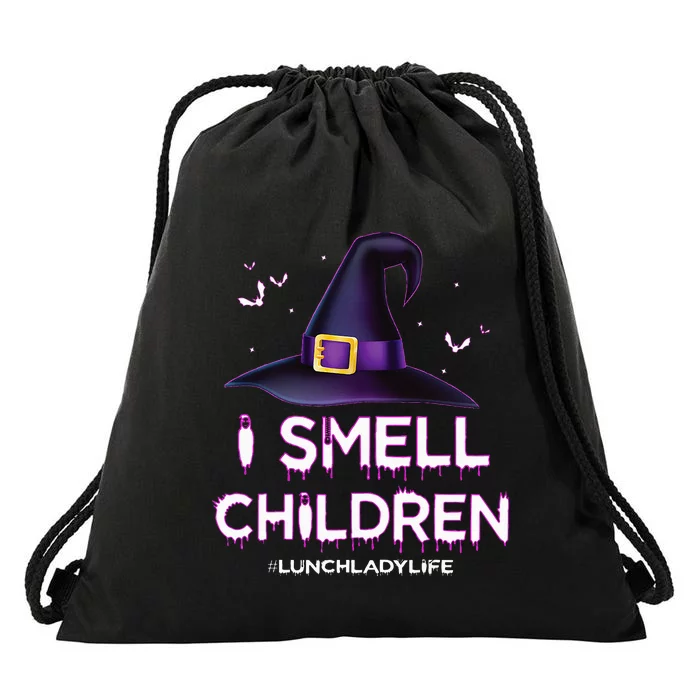 I Smell Children Lunch Lady Life Halloween For Lunch Lady Drawstring Bag