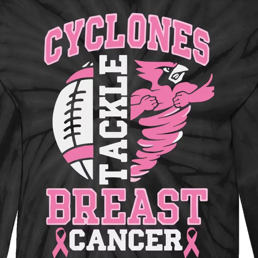 I.O.W.A. State Cyclones Tackle Breast Cancer Tie-Dye Long Sleeve Shirt