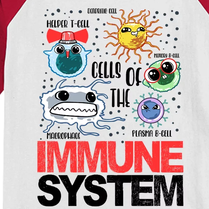 Immune System Cells Biology Cell Science Humor Kids Colorblock Raglan Jersey