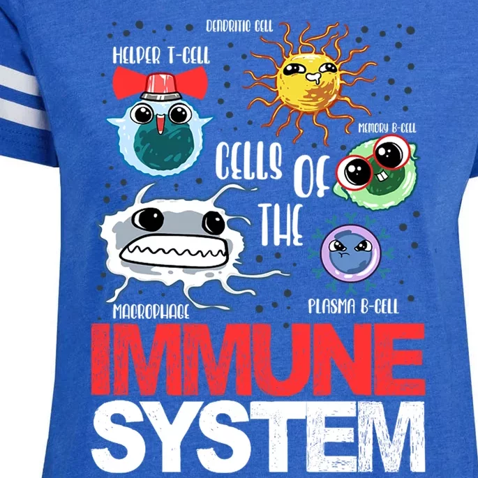 Immune System Cells Biology Cell Science Humor Enza Ladies Jersey Football T-Shirt