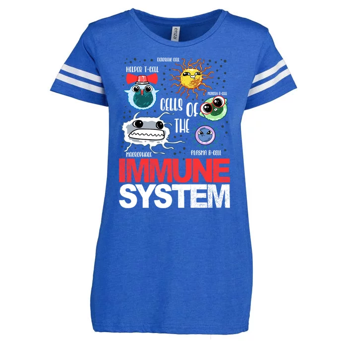 Immune System Cells Biology Cell Science Humor Enza Ladies Jersey Football T-Shirt