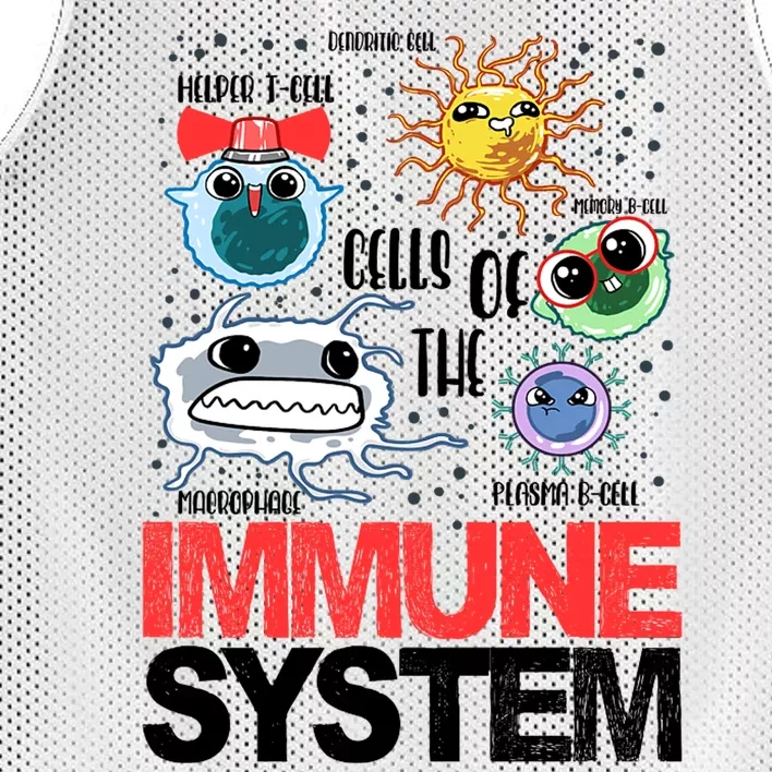 Immune System Cells Biology Cell Science Humor Mesh Reversible Basketball Jersey Tank