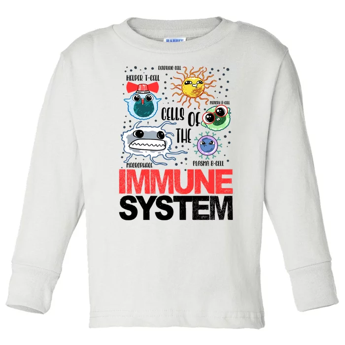 Immune System Cells Biology Cell Science Humor Toddler Long Sleeve Shirt