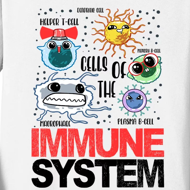 Immune System Cells Biology Cell Science Humor Kids Long Sleeve Shirt