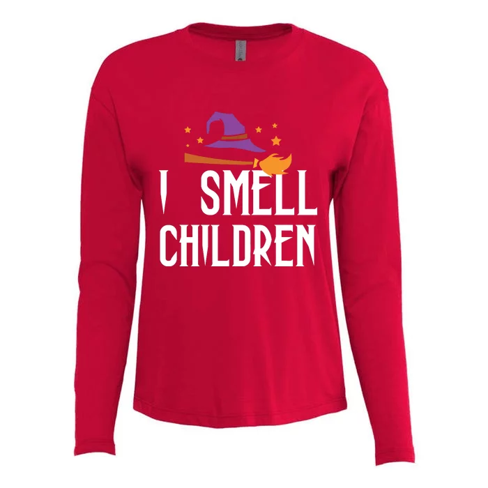 I Smell Children Funny Halloween Teacher Gift Womens Cotton Relaxed Long Sleeve T-Shirt