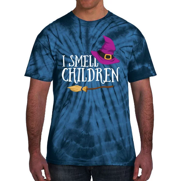 I Smell Children Teacher Halloween Party Witch Easy Costume Tie-Dye T-Shirt