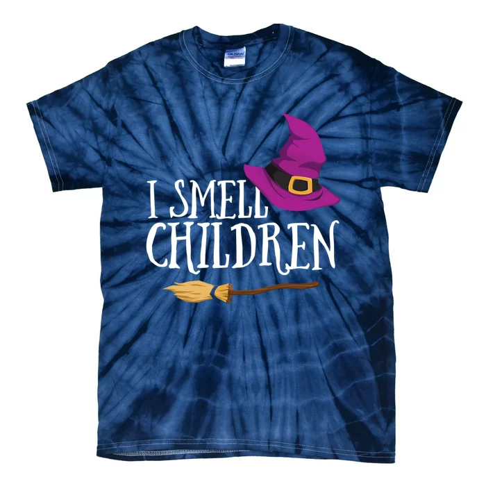 I Smell Children Teacher Halloween Party Witch Easy Costume Tie-Dye T-Shirt