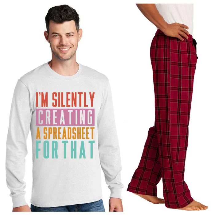 IM Silently Creating A Spreadsheet For That Office Worker Long Sleeve Pajama Set