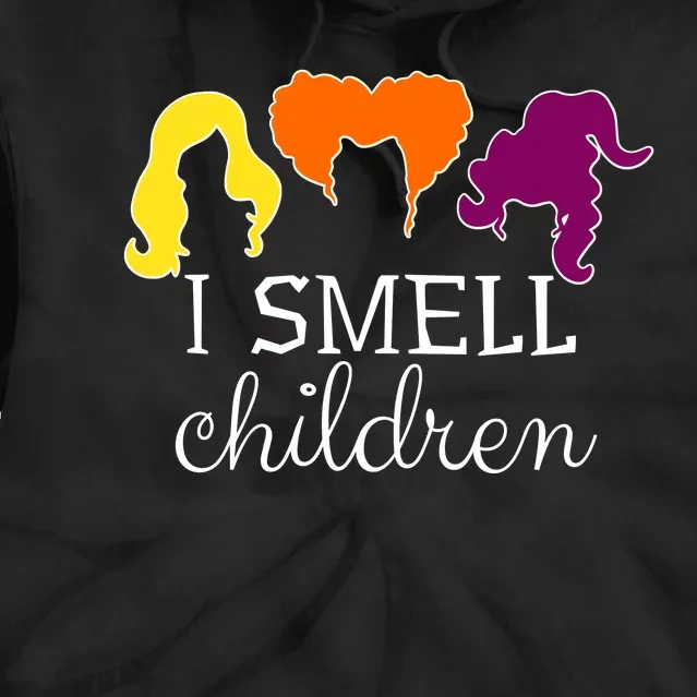 I Smell Children Witch Halloween Costume Tie Dye Hoodie