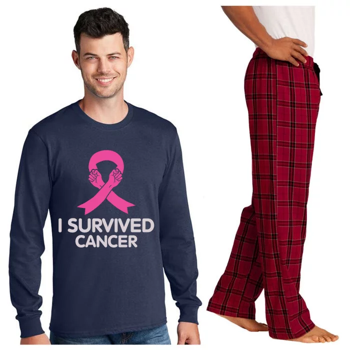 I Survived Cancer Breast Cancer Awareness Long Sleeve Pajama Set