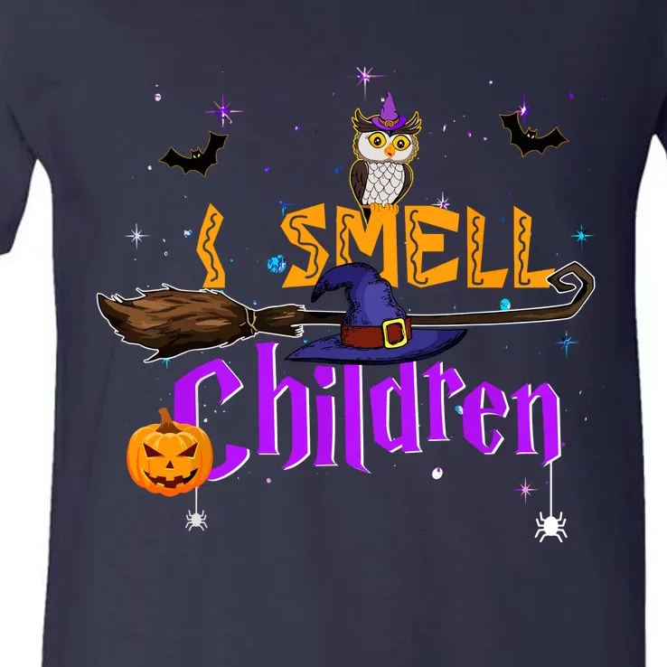 I Smell Children Witch Halloween Costume V-Neck T-Shirt