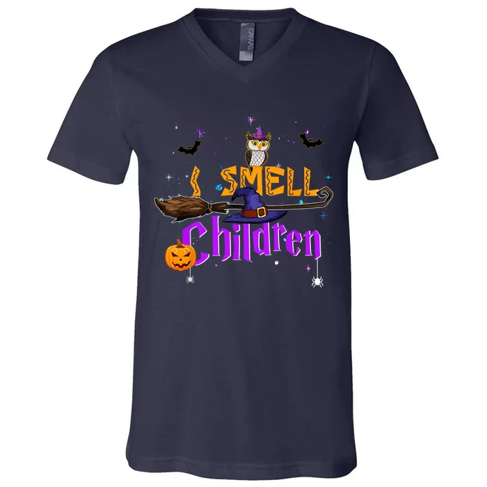 I Smell Children Witch Halloween Costume V-Neck T-Shirt