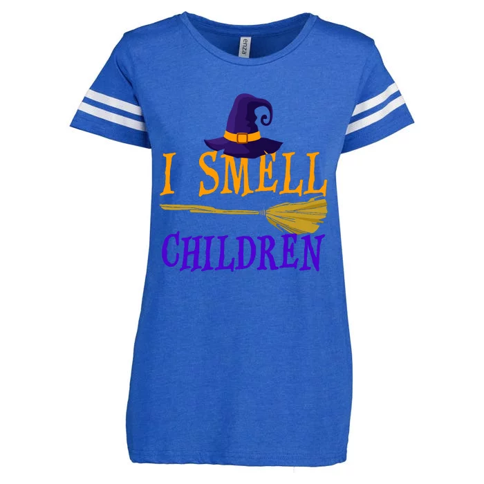 I Smell Children Witch Halloween Costume Enza Ladies Jersey Football T-Shirt