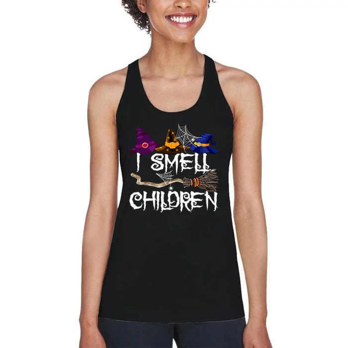 I Smell Children Witch Halloween Costume Women's Racerback Tank