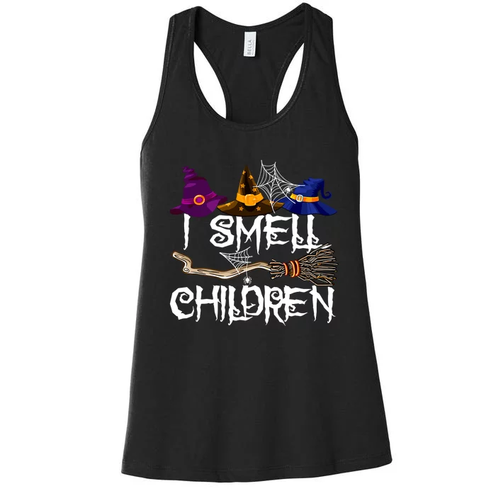 I Smell Children Witch Halloween Costume Women's Racerback Tank