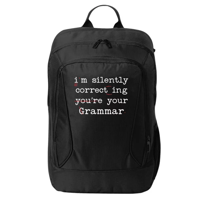 I'm Silently Correcting Your Grammar Police English Teacher City Backpack