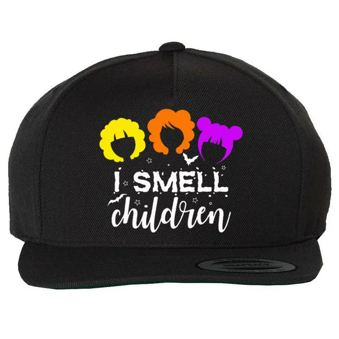 I Smell Children Halloween Funny Witches Wool Snapback Cap