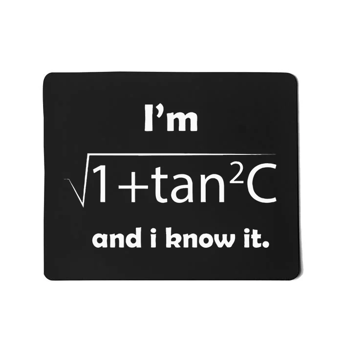 IM Sec C And I Know It Funny Sexy Math Humor Mousepad