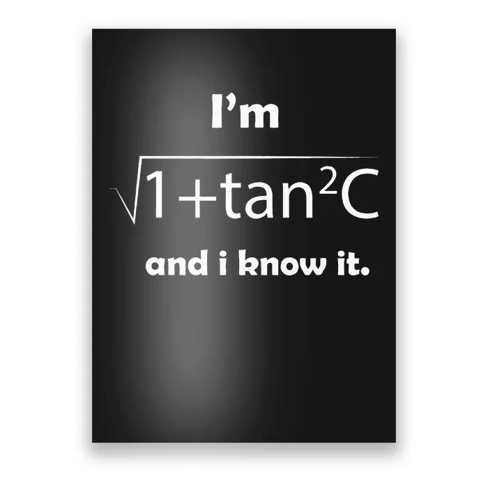 IM Sec C And I Know It Funny Sexy Math Humor Poster