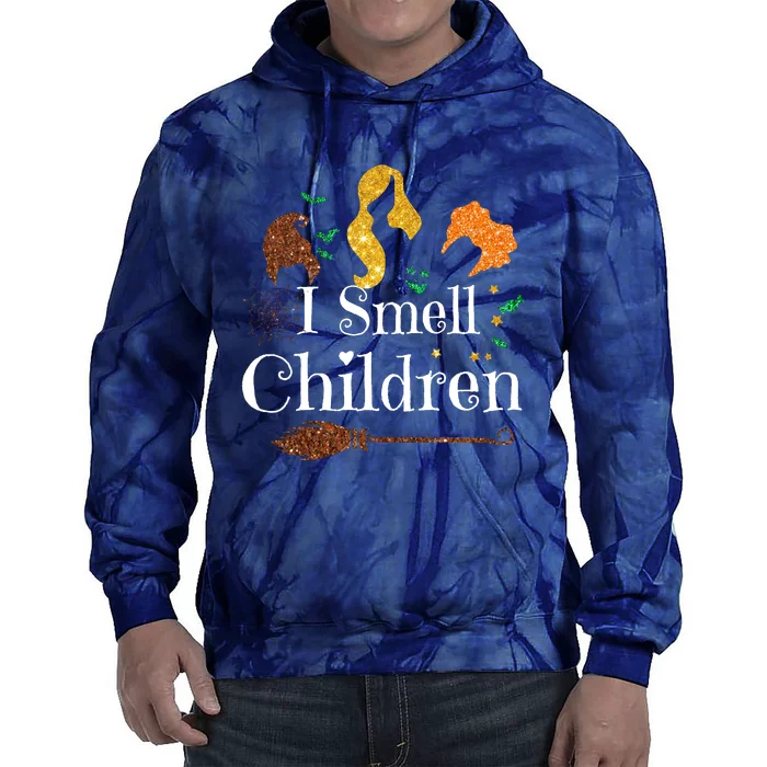 I Smell Children Funny Halloween Ladies Tie Dye Hoodie