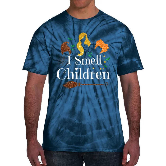 I Smell Children Funny Halloween Ladies Tie-Dye T-Shirt