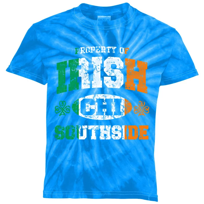 Irish Southside Chicago Cute Gift Vintage Distressed Funny Gift Kids Tie-Dye T-Shirt