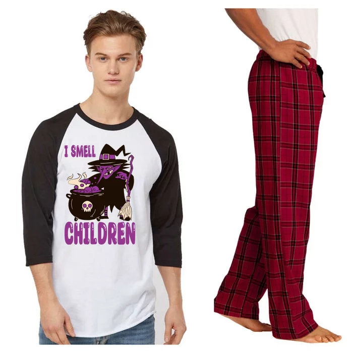 I Smell Children Funny Halloween Witch Raglan Sleeve Pajama Set