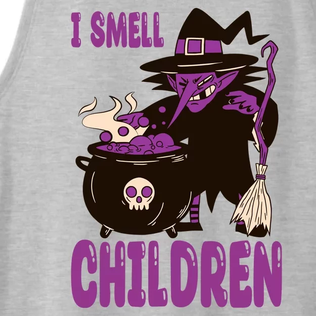 I Smell Children Funny Halloween Witch Ladies Tri-Blend Wicking Tank