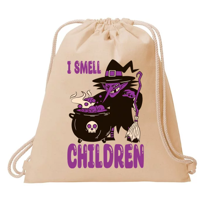 I Smell Children Funny Halloween Witch Drawstring Bag