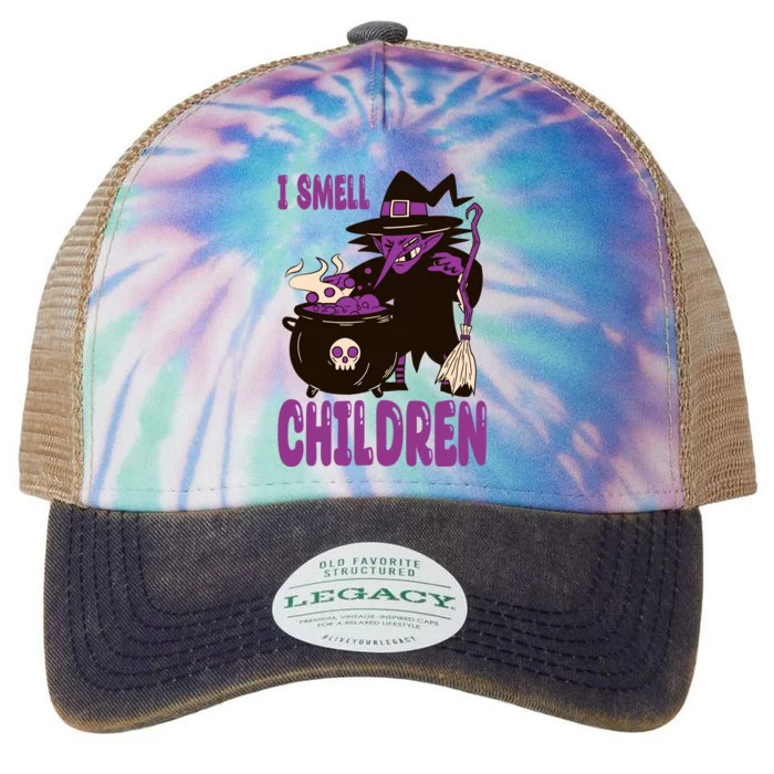 I Smell Children Funny Halloween Witch Legacy Tie Dye Trucker Hat