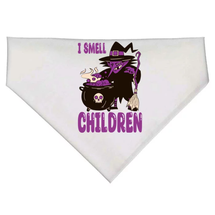 I Smell Children Funny Halloween Witch USA-Made Doggie Bandana