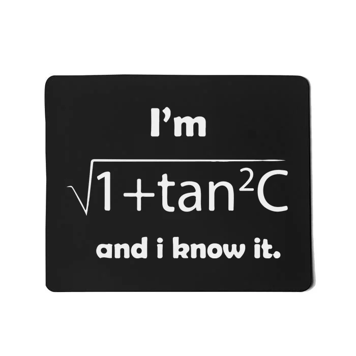 I’M Sec C And I Know It Funny Sexy Math Humor Mousepad