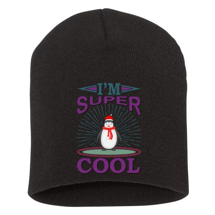 I'm Super Cool Short Acrylic Beanie