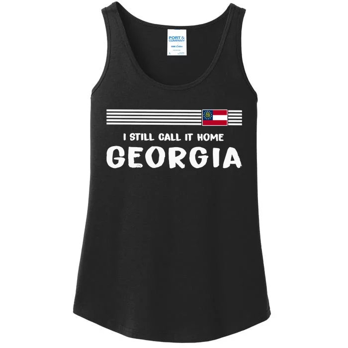 I Still Call It Home Georgia Flag Ladies Essential Tank