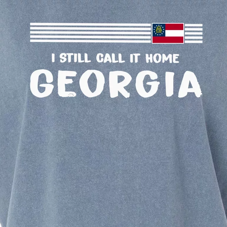 I Still Call It Home Georgia Flag Garment-Dyed Women's Muscle Tee