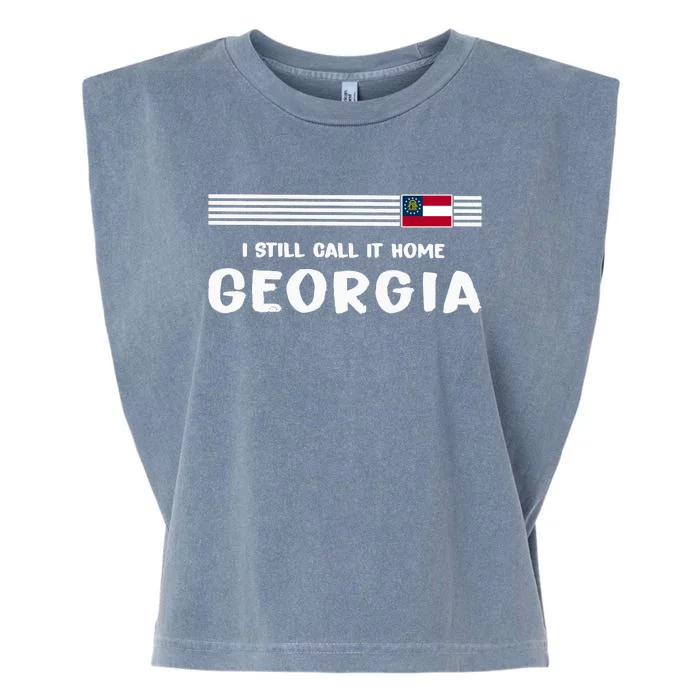 I Still Call It Home Georgia Flag Garment-Dyed Women's Muscle Tee