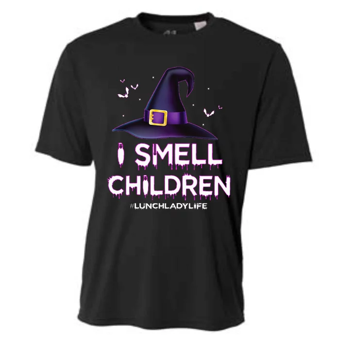 I Smell Children Lunch Lady Life Halloween For Lunch Lady Cooling Performance Crew T-Shirt