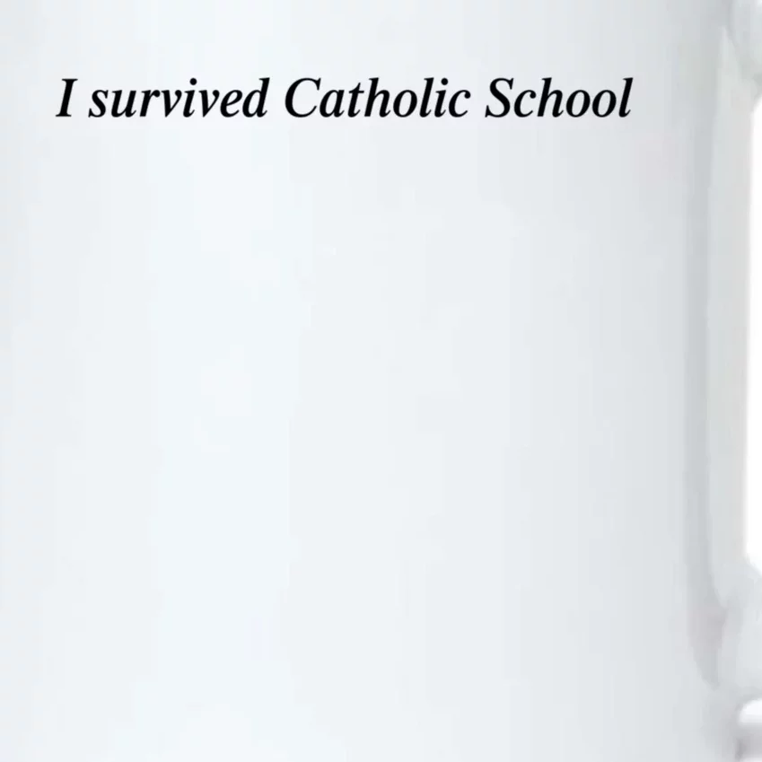 I Survived Catholic School Funny Black Color Changing Mug