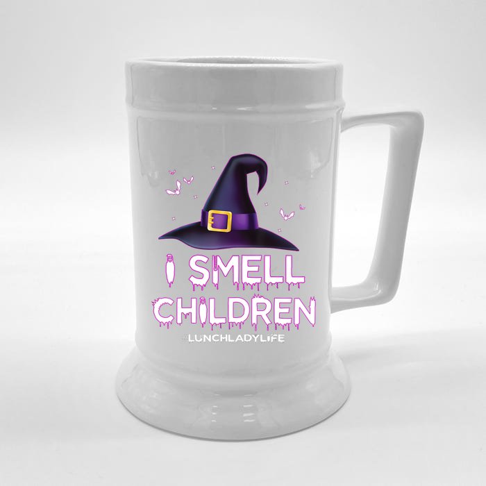 I Smell Children Lunch Lady Life Halloween For Lunch Lady Front & Back Beer Stein