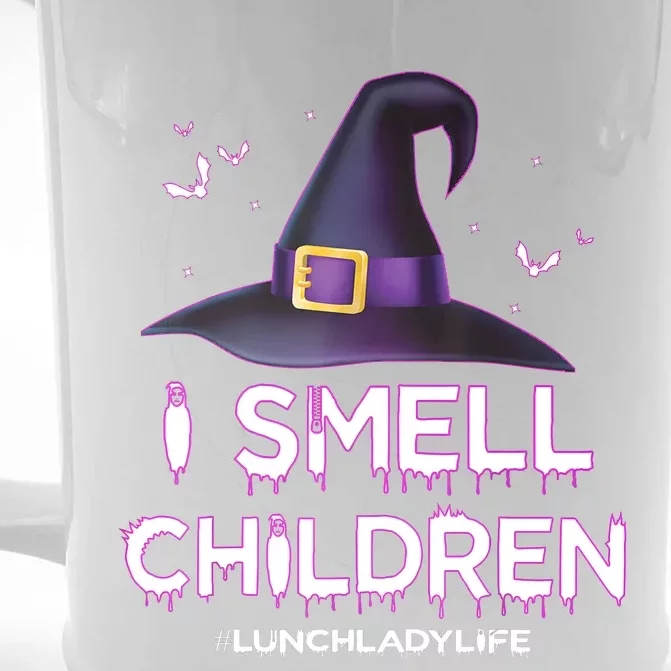 I Smell Children Lunch Lady Life Halloween For Lunch Lady Front & Back Beer Stein