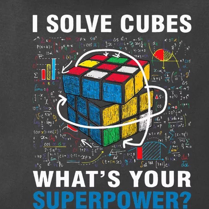 I Solve Cubes Superpower Funny Speed Cubing Zip Tote Bag