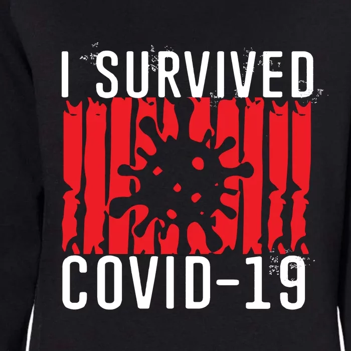 I Survived Covid19 Distressed Womens California Wash Sweatshirt