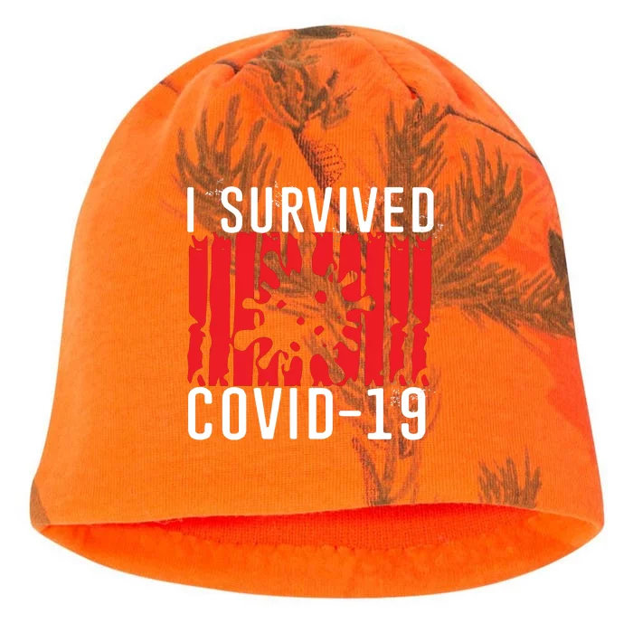 I Survived Covid19 Distressed Kati - Camo Knit Beanie