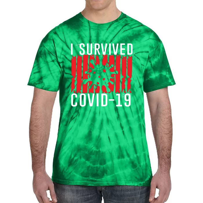 I Survived Covid19 Distressed Tie-Dye T-Shirt