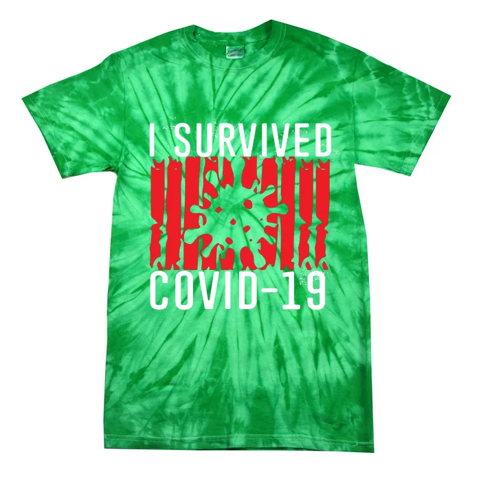 I Survived Covid19 Distressed Tie-Dye T-Shirt