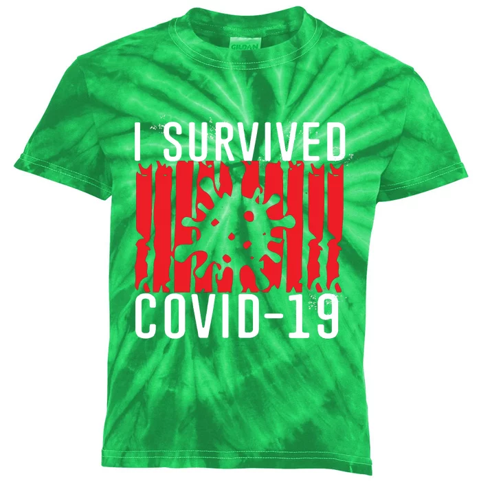 I Survived Covid19 Distressed Kids Tie-Dye T-Shirt