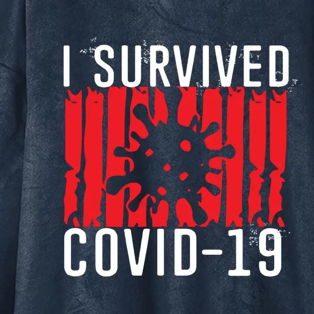 I Survived Covid19 Distressed Hooded Wearable Blanket