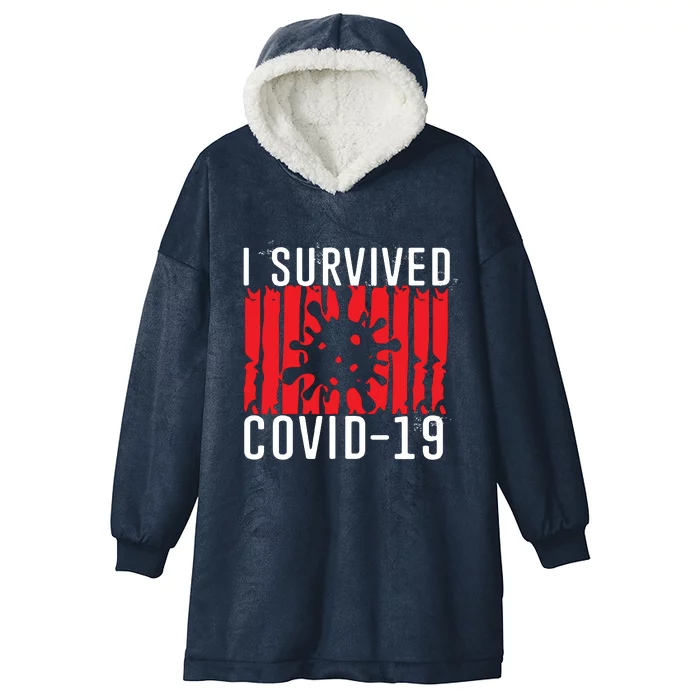 I Survived Covid19 Distressed Hooded Wearable Blanket